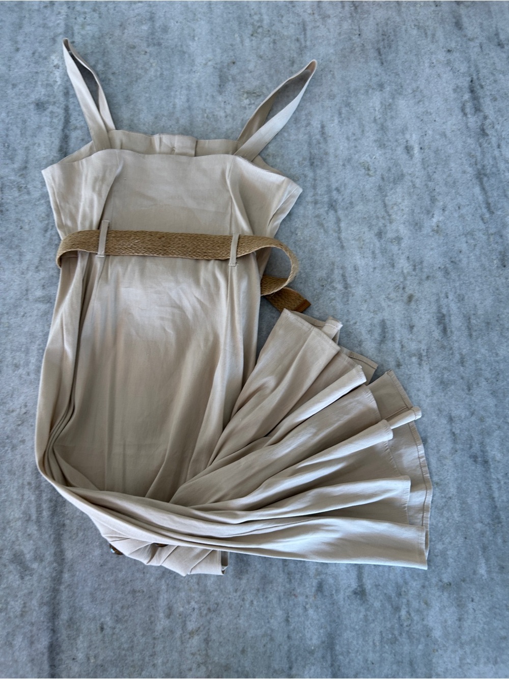 Forever 21 Contemporary Beige/Tan Button-Front Sundress with Woven Belt Size S - Picture 9 of 9